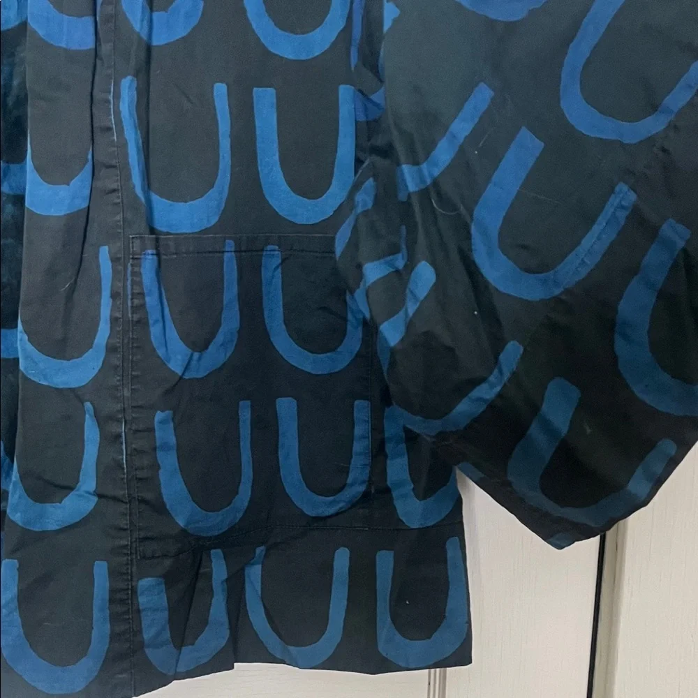 Custom Black and Blue Graphic Cape / Kimono - Picture 4 of 6